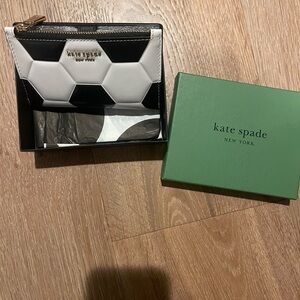 Kate Spade Black and White Soccer Pattern Wallet